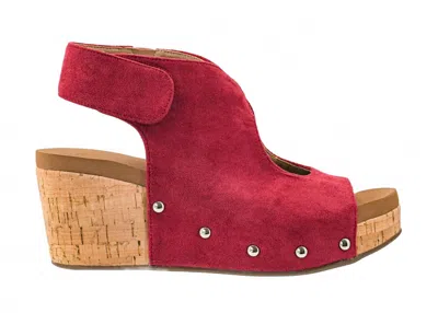 Corkys Footwear Women's Frisky Wedge In Dark Red In Red