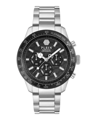 Philipp Plein Pleinmeter Chronograph Watch In Silver