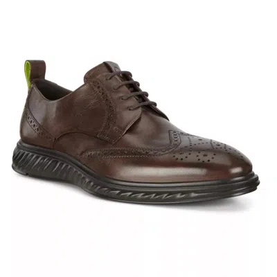 Ecco Men's St.1 Hybrid Lite Oxford Shoe In Cocoa Brown In Brown