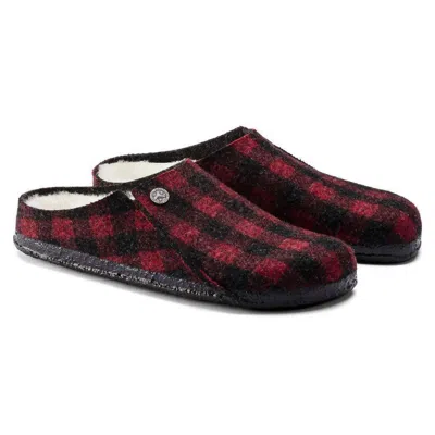 Birkenstock Women's Zermatt Slipper In Red Plaid In Multi