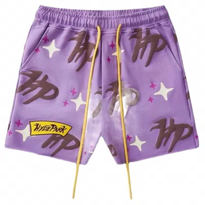 Hyde Park Unisex Puff The Magic Pattern Shorts In Purple In Purple