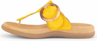 Gabor Women's 43.701.10 T-bar Sandals In Yellow In Yellow