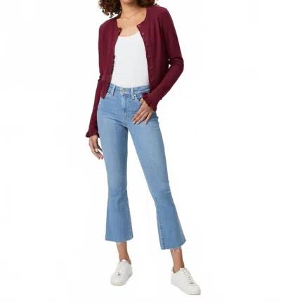 Paige Colette High Rise Crop Flare Jeans In Feel Good Distressed In Multi