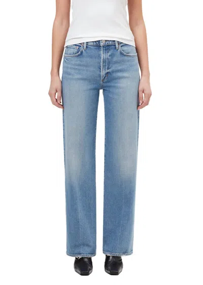 Agolde Ren High Rise Wide Leg Jeans In Measure In Multi