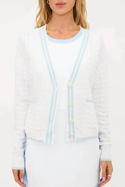 Beach Riot Gene Knit Cardigan In Coastal Waves In Blue