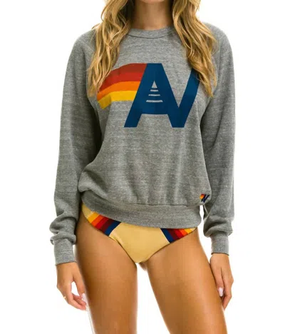 Aviator Nation Unisex Logo Pullover Relaxed Hoodie In Heather Grey In Gray