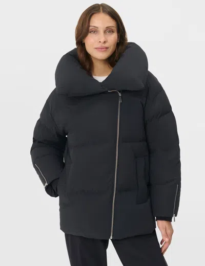 Sweaty Betty Womens Black Nimbus Cloud Funnel-neck Shell-down Puffer Jacket In Black