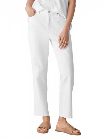Eileen Fisher Women's Slim Ankle Jean In White In White