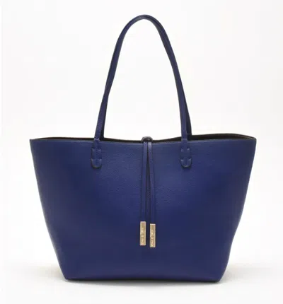 Remi/reid Women's Departure Reversible Tote With Crossbody Pouch Bag In Blue/anthracite In Blue
