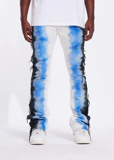 Crysp Denim Drais Flare Denim (blue Marble) In Blue