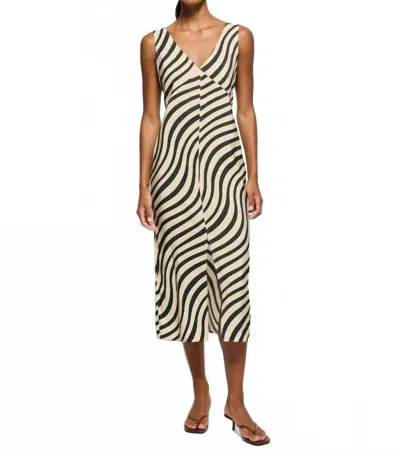 Nation Ltd Kimora Midi Dress In Swirl Print In Neutral