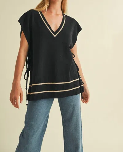 Mustard Seed Vest Top In Black In Black