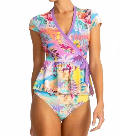 Johnny Was Wrap Tankini Top In Zeru In Multi