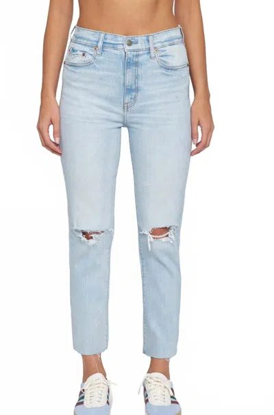 Daze Daily Driver Straight Leg Jeans In Believer Distressed In Animal Print