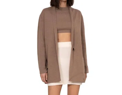 Kathryn Mccarron Helena Oversized Blazer In Mocha In Brown