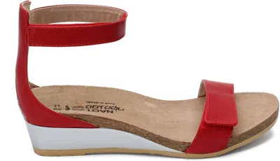 Naot Women's Mermaid Wedge Sandal In Kiss Red In Multi
