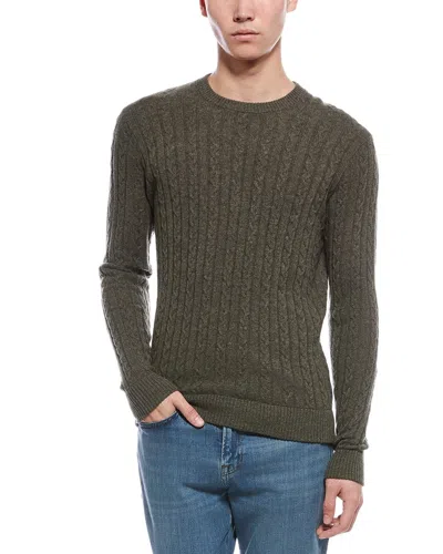 Raffi Cashmere Cable Crewneck Sweater In Green
