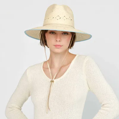 Freya Double Striped Crochet Bucket Hat In Beige In Neutral