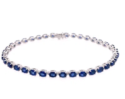 Normani Women's Oval Tennis Bracelet In Sapphire In Blue
