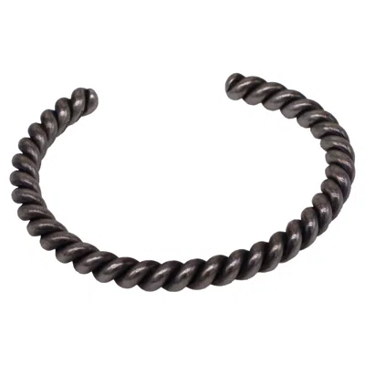 David Yurman Cable Cuff Bracelet In Silver Metal In Brown