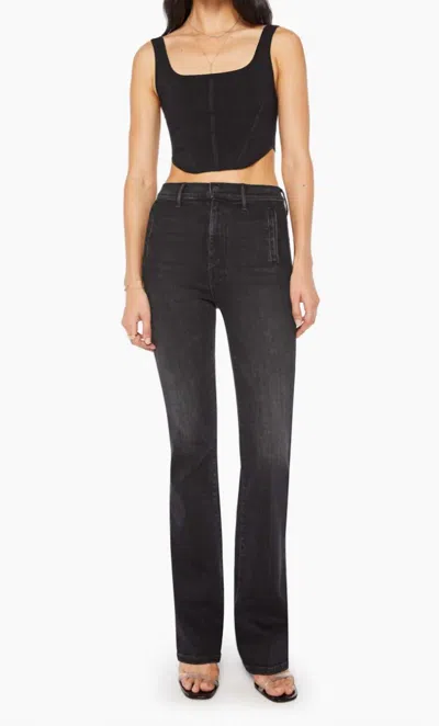 Mother Drama Flared Jeans In Spiked Hair Art Flair In Black