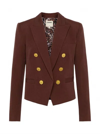 L'agence Women's Brooke Blazer In Hot Fudge In Brown