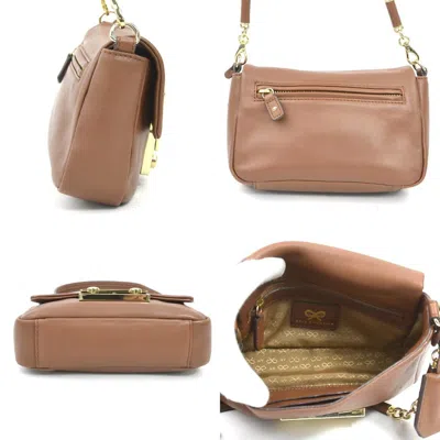 Pre-owned Anya Hindmarch Brown Leather Shoulder Bag ()