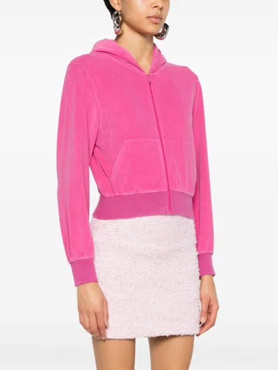 Balenciaga Small Fit Zip-up Hoodie In Pink