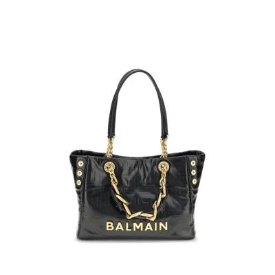 Balmain Small 1945 Tote Bag In Black