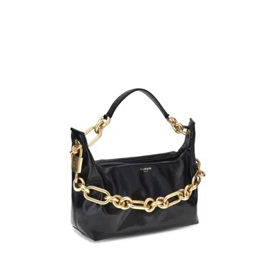 Balmain Sync Shoulder Bag In Black