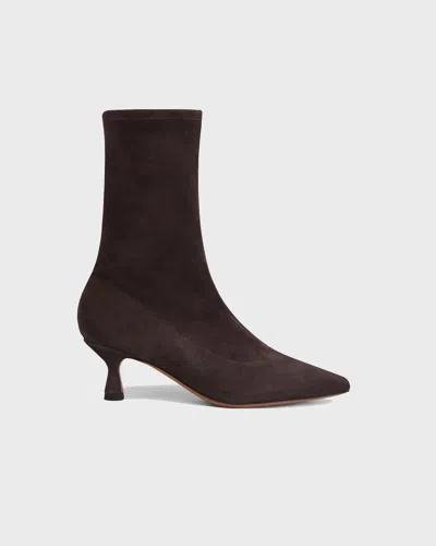 Atp Atelier Boots Cerone Walnut Suede Stretch In Brown