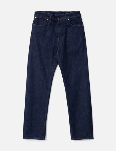 Stone Island Regular-straight-fit Five-pocket Jeans With Rinsed Finish In Blue