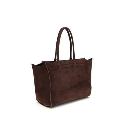 Benedetta Bruzziches Bordeaux Handbag With Winged Silhouette In Brown