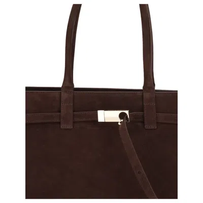Benedetta Bruzziches Bordeaux Handbag With Winged Silhouette In Brown