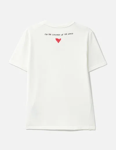 Jil Sander Ecru Short Sleeve T-shirt With Logo In White