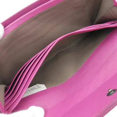 Pre-owned Bottega Veneta Purple Intrecciato Long Wallet (bi-fold) ()