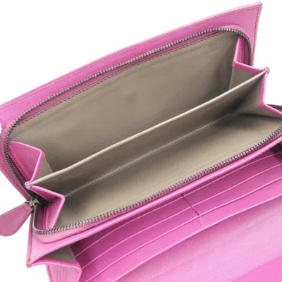 Pre-owned Bottega Veneta Purple Intrecciato Long Wallet (bi-fold) ()