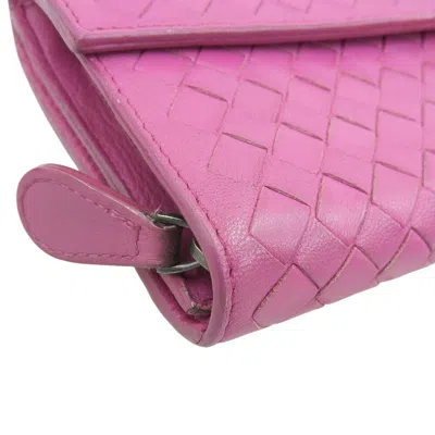 Pre-owned Bottega Veneta Purple Intrecciato Long Wallet (bi-fold) ()
