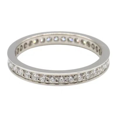 Pre-owned Cartier Clear Platinum 950 Band Ring () In Transparent