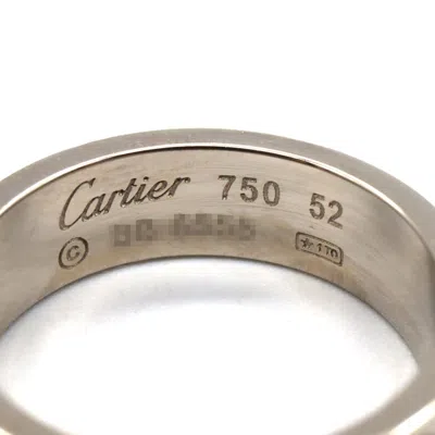 Pre-owned Cartier Love Silver White Gold (18k) Band Ring ()