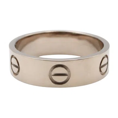 Pre-owned Cartier Love Silver White Gold (18k) Band Ring ()