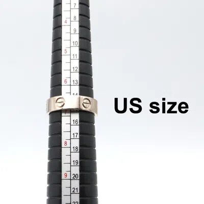 Pre-owned Cartier Love Silver White Gold (18k) Band Ring ()