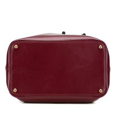 Pre-owned Cartier Must Bordeaux Wine Red Leather Shoulder Bag () In Burgundy