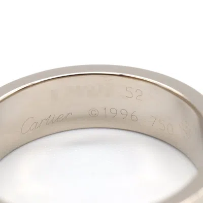Pre-owned Cartier Silver White Gold (18k) Band Ring ()