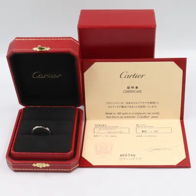 Pre-owned Cartier Silver White Gold (18k) Band Ring ()