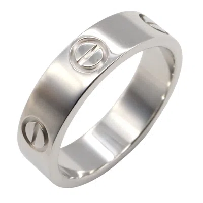 Pre-owned Cartier Silver White Gold (18k) Band Ring ()