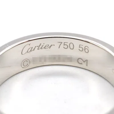 Pre-owned Cartier Silver White Gold (18k) Band Ring ()