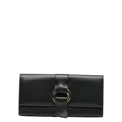 Pre-owned Cartier Trinity Black Multi-color Leather Coin Purse/coin Case ()