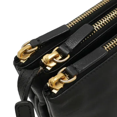 Pre-owned Celine Black Leather Pochette Shoulder Bag ()