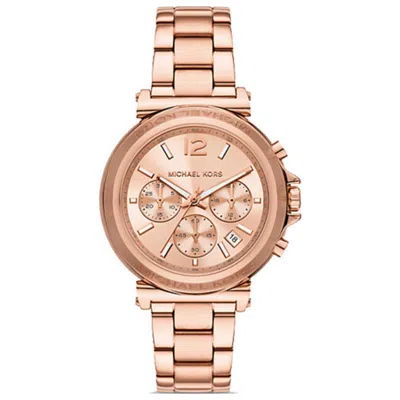Michael Kors Oversized Maren Rose Gold-tone Watch In Gold